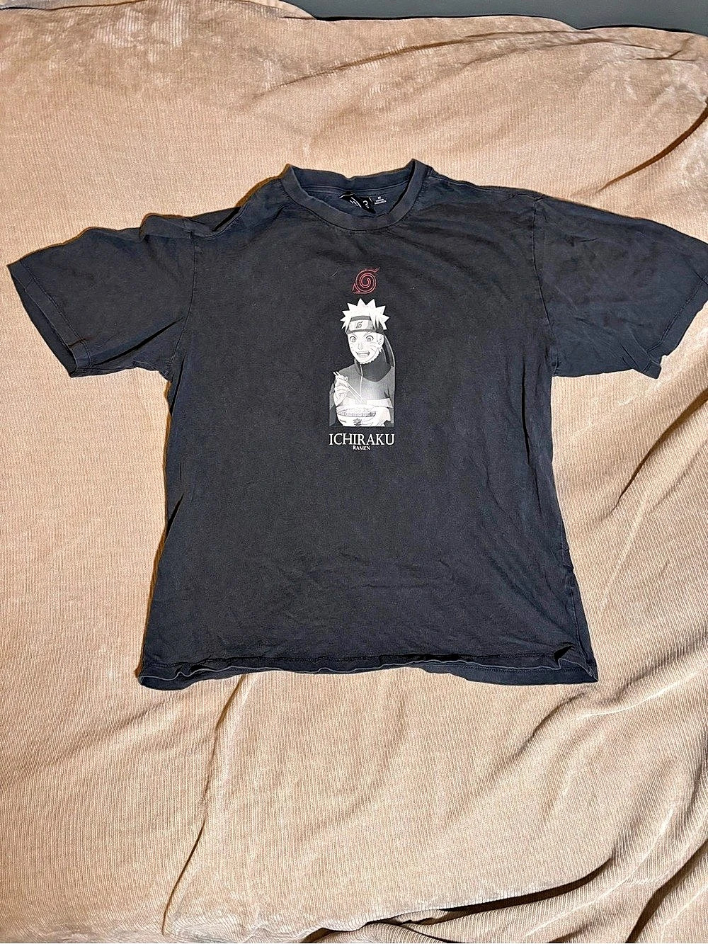 Naruto Ichiraku Ramen Graphic Tee Size Medium Black